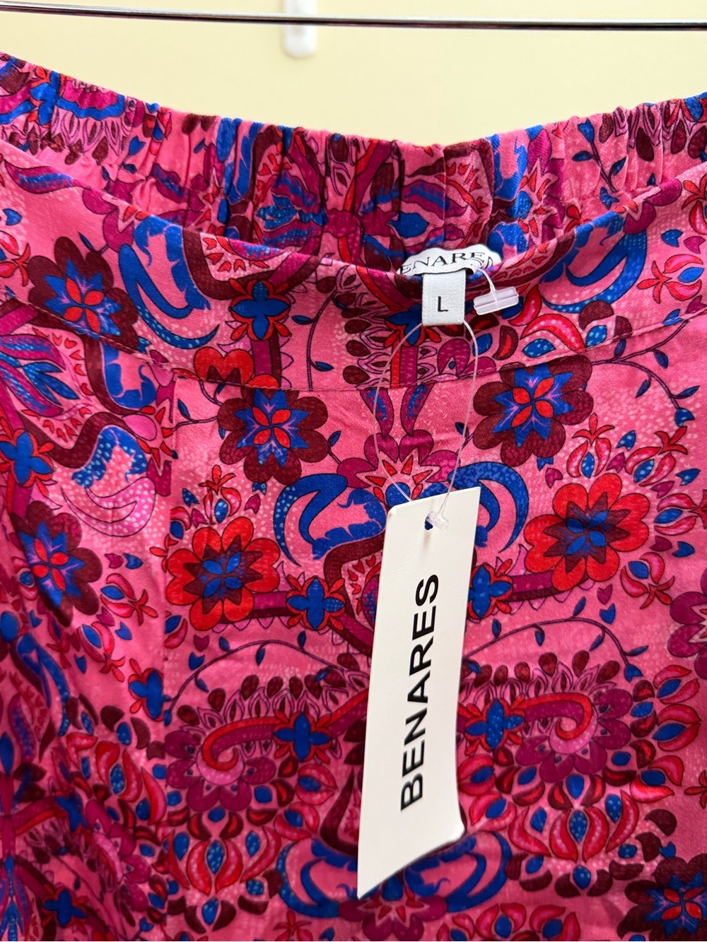 Benares Pink Floral Wide-Leg Pants - Picture 2 of 3